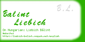 balint liebich business card